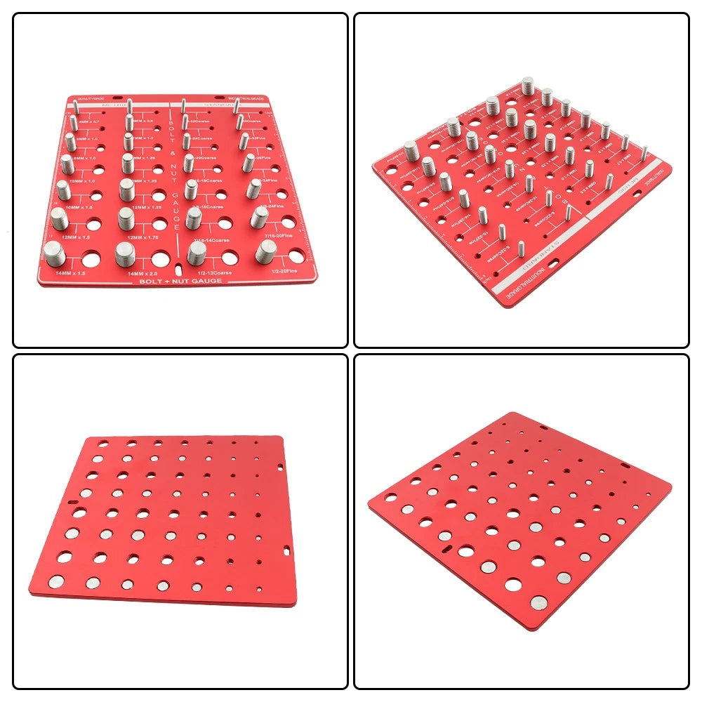 28 Nut and Bolt Thread Checker for Metric and Standard Specifications