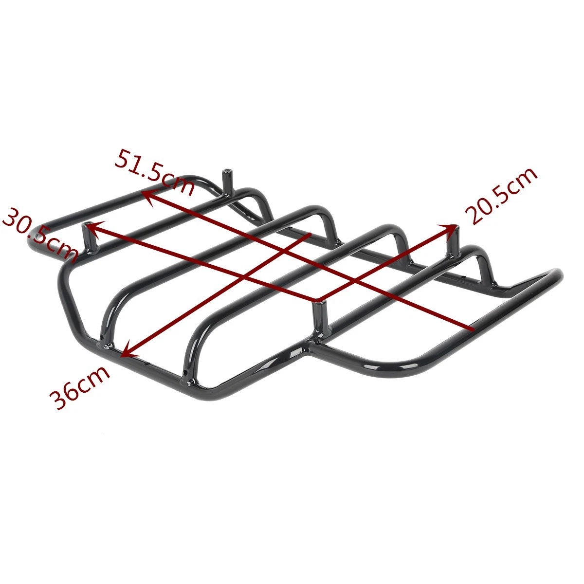 Black Luggage Top Rack for Harley Touring Road Glide King (1984–2025)