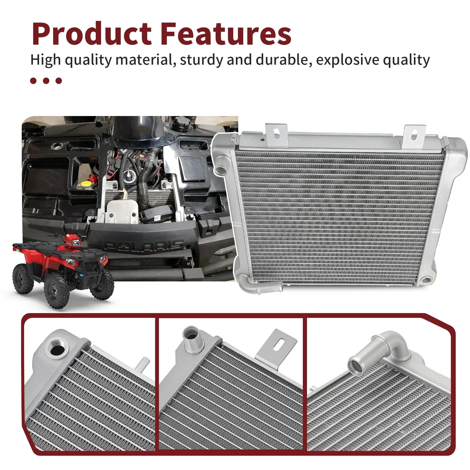 Radiator for Polaris Sportsman 400/500 Magnum Xpedition 425 (2000–2004)