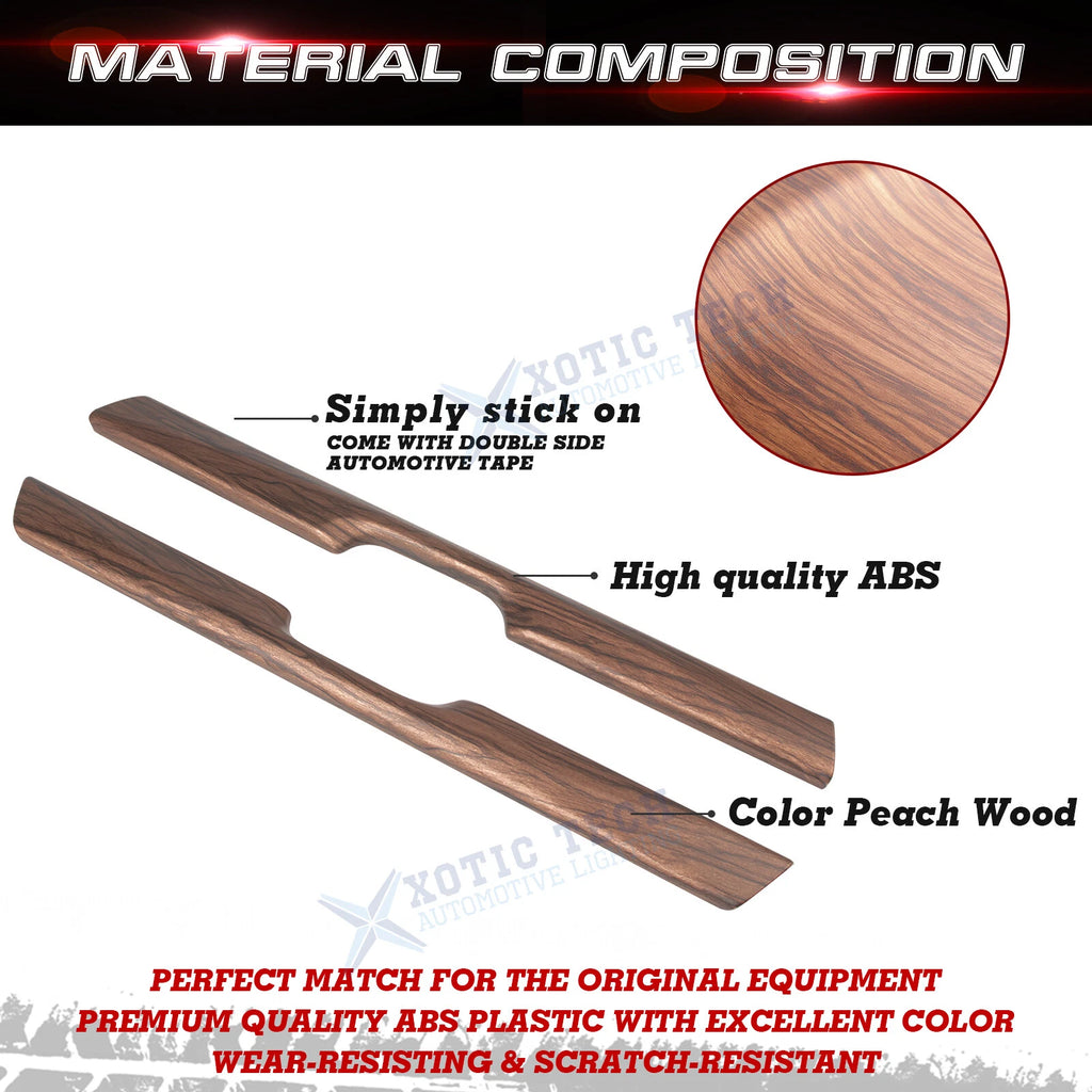 Peach Wood Style Console Cup Holder Panel Stripe Cover for Honda CR-V (2017-2020)