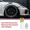 Set of 2 Wheel Lock Lug Nuts with 14 Teeth Anti-theft Key for Porsche Cayenne