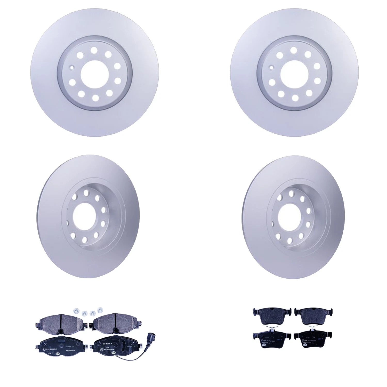 Hella Disc Brake Pad Kit for Audi A3 A3 Quattro (2015–2020)