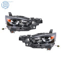 LH+RH Side Pair Halogen Black Housing Headlights for Mazda CX-3 (2016–2022)