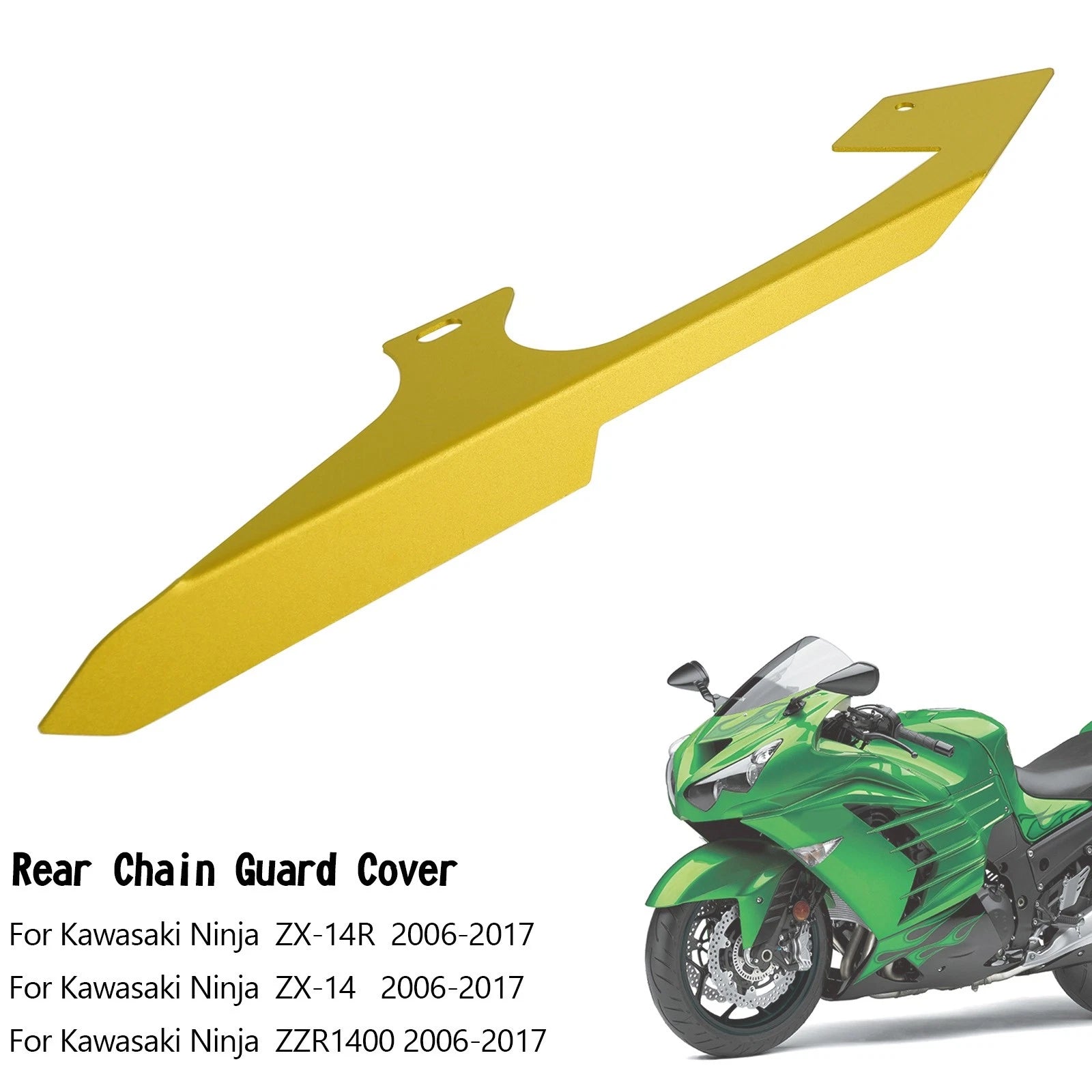 Sprocket Chain Guard Cover for Kawasaki Ninja ZZR1400 ZX14 ZX14R (2006–2017) Gold