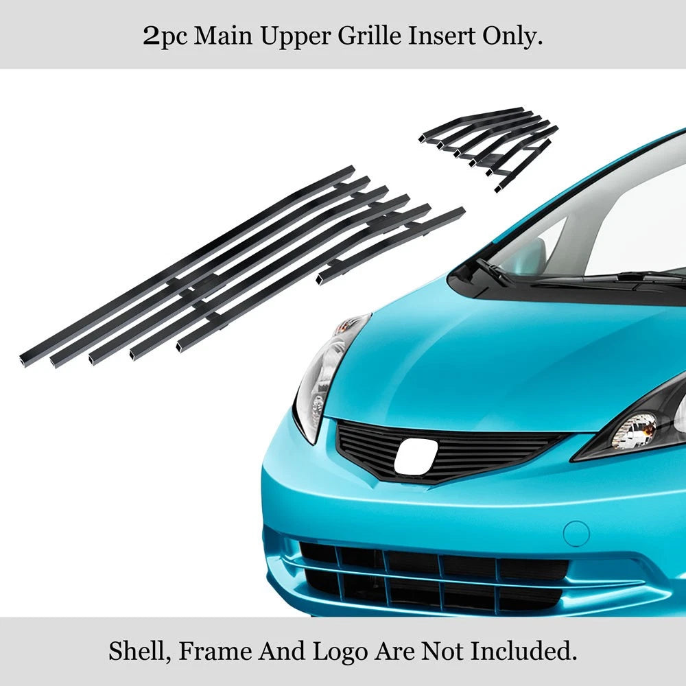 Stainless Black Billet Grille Insert for Honda Fit (2012-2013)