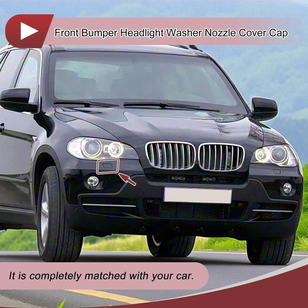 Front Right Bumper Trim Nozzle Cover Black for BMW X5 (2007 - 2013)