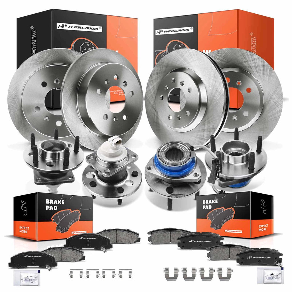 Front & Rear Disc Rotors & Brake Pads Set for Chevrolet 