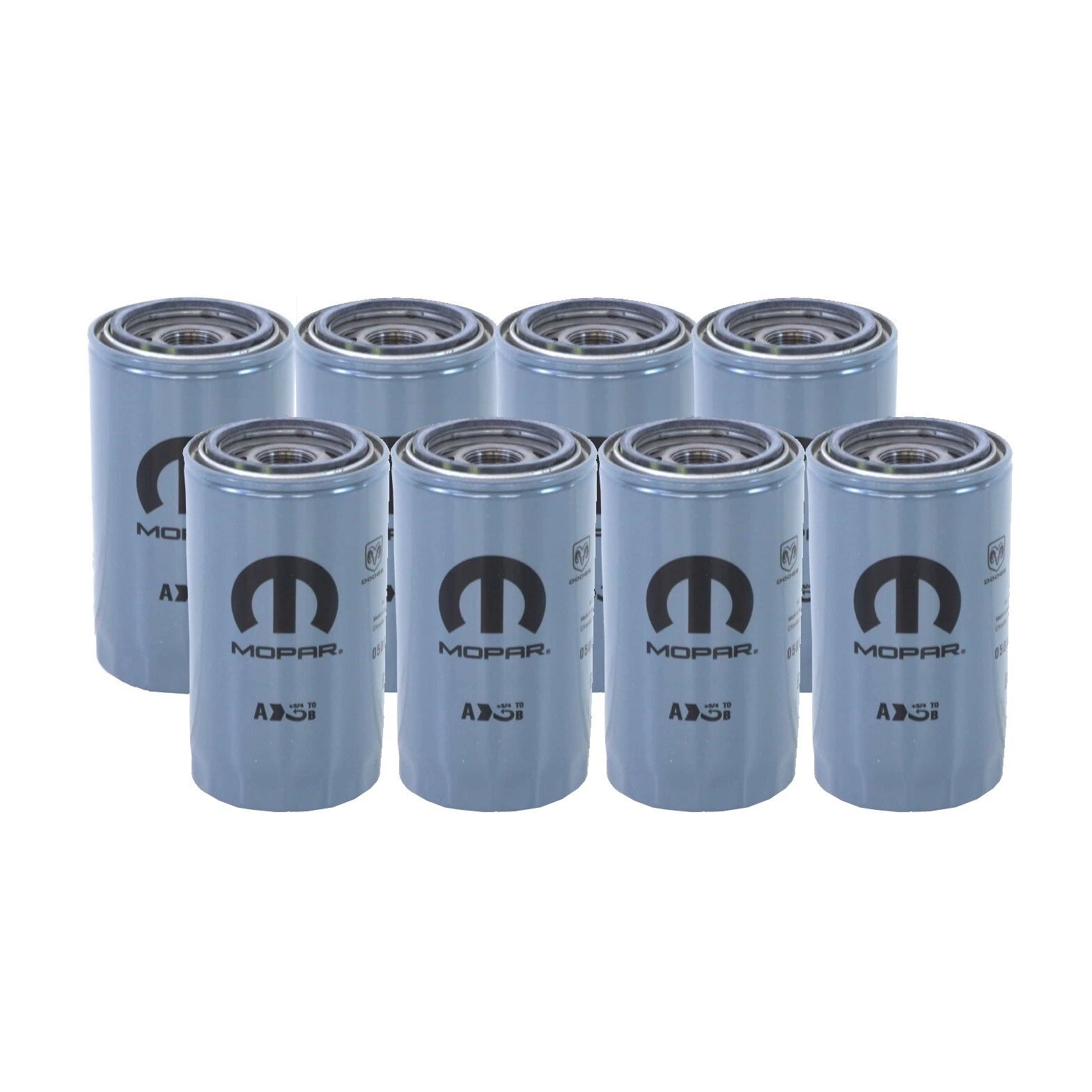 Set of 8 Engine Oil Filters for Dodge Ram L6 Diesel (OEM Mopar)