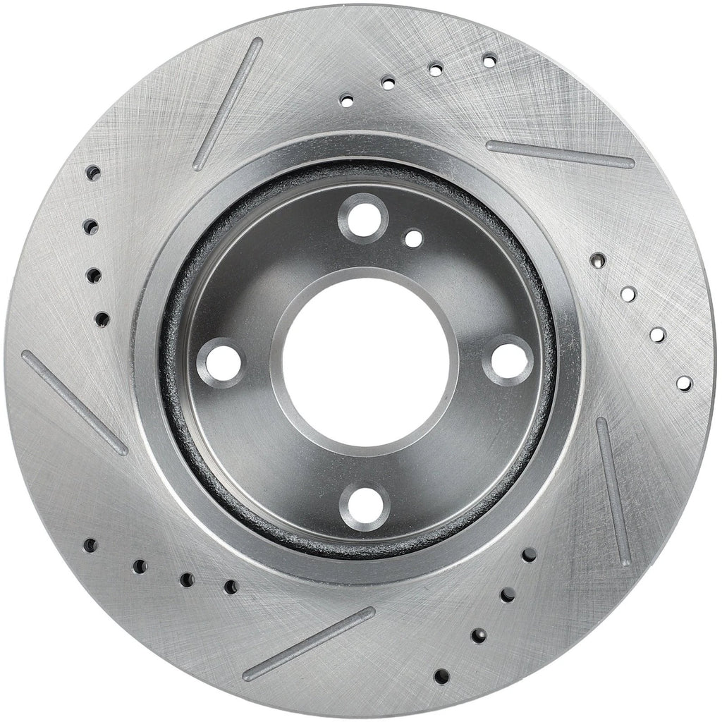 Front Drilled & Slotted Brake Rotors for Ford Fiesta (2014–2019)