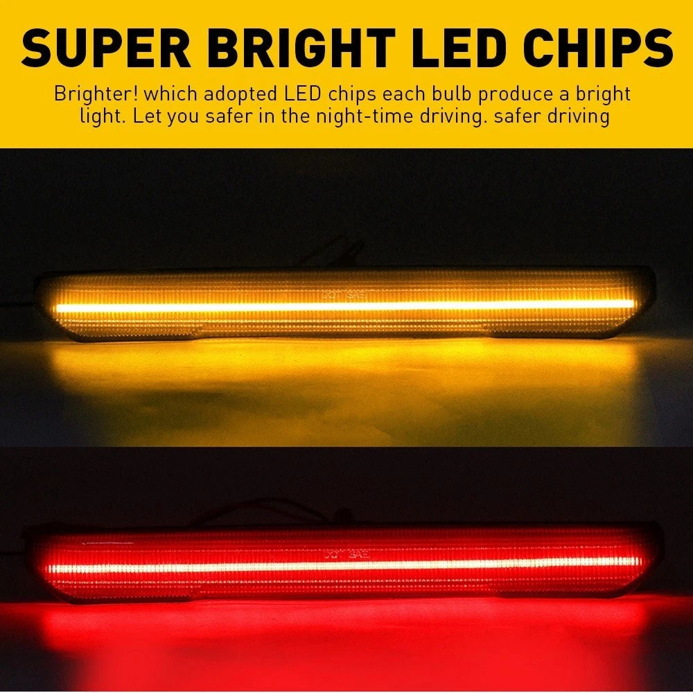 4X LED Smoked Front Rear Side Marker Lights for GMC Sierra 2500 3500 (2020–2023)