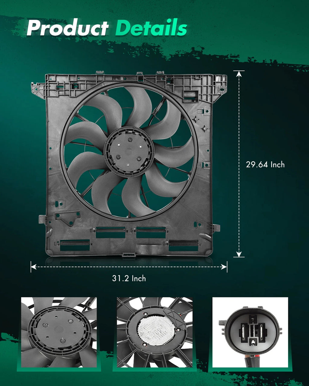 Radiator Cooling Fan for Ford Explorer Lincoln Aviator (2020–2023) 624880