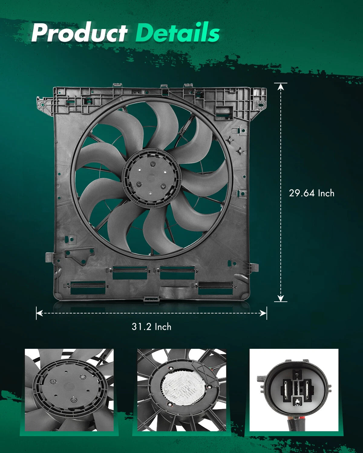 Radiator Cooling Fan for Ford Explorer Lincoln Aviator (2020–2023) 624880