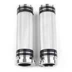 1'' Chrome Handlebar Grips for Harley Sportster, Dyna, Softail, Touring