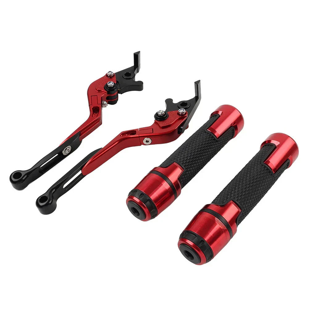 Red Extendable Brake Clutch Levers & Grips for BMW F900 F900R (2020-2023)