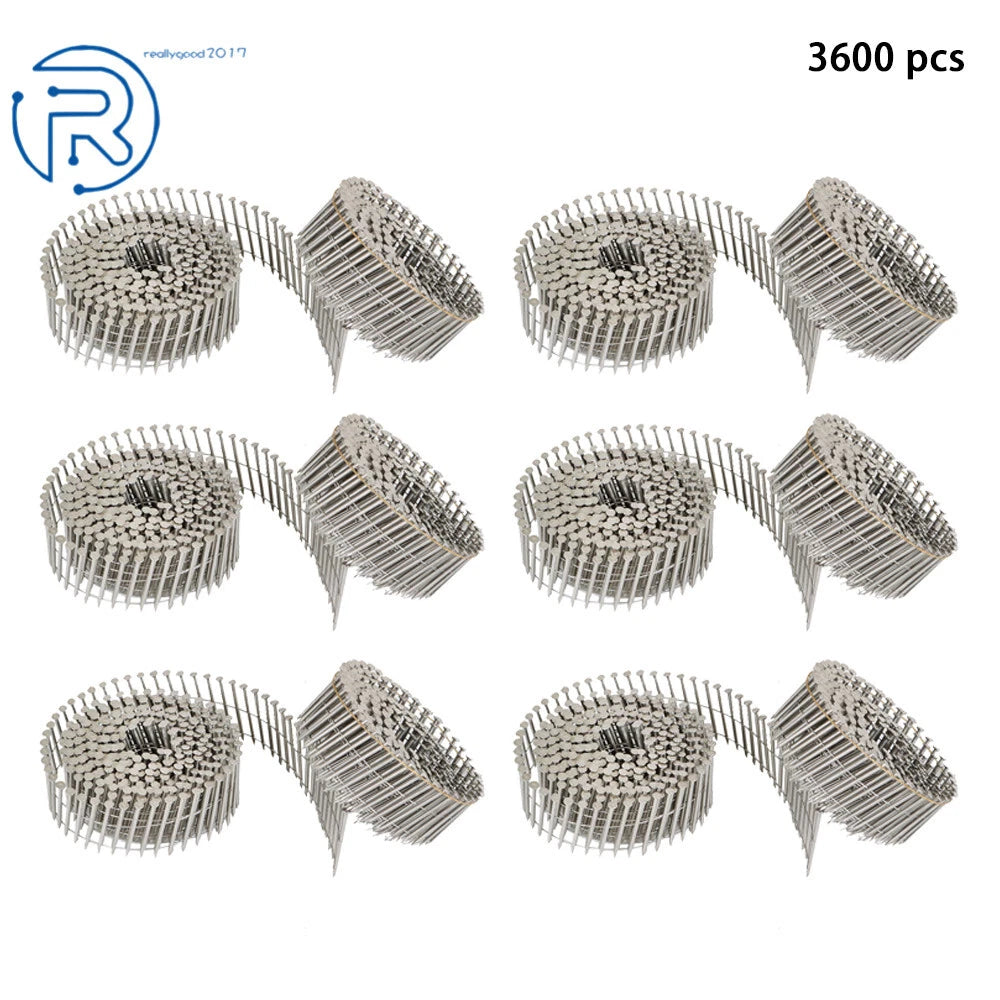 Set of 3600 Stainless Steel Ring Shank Siding Nails for Various Models