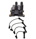 Ignition Coil & Spark Plug Wire Set 7mm for Ford Mazda 2.3 L4
