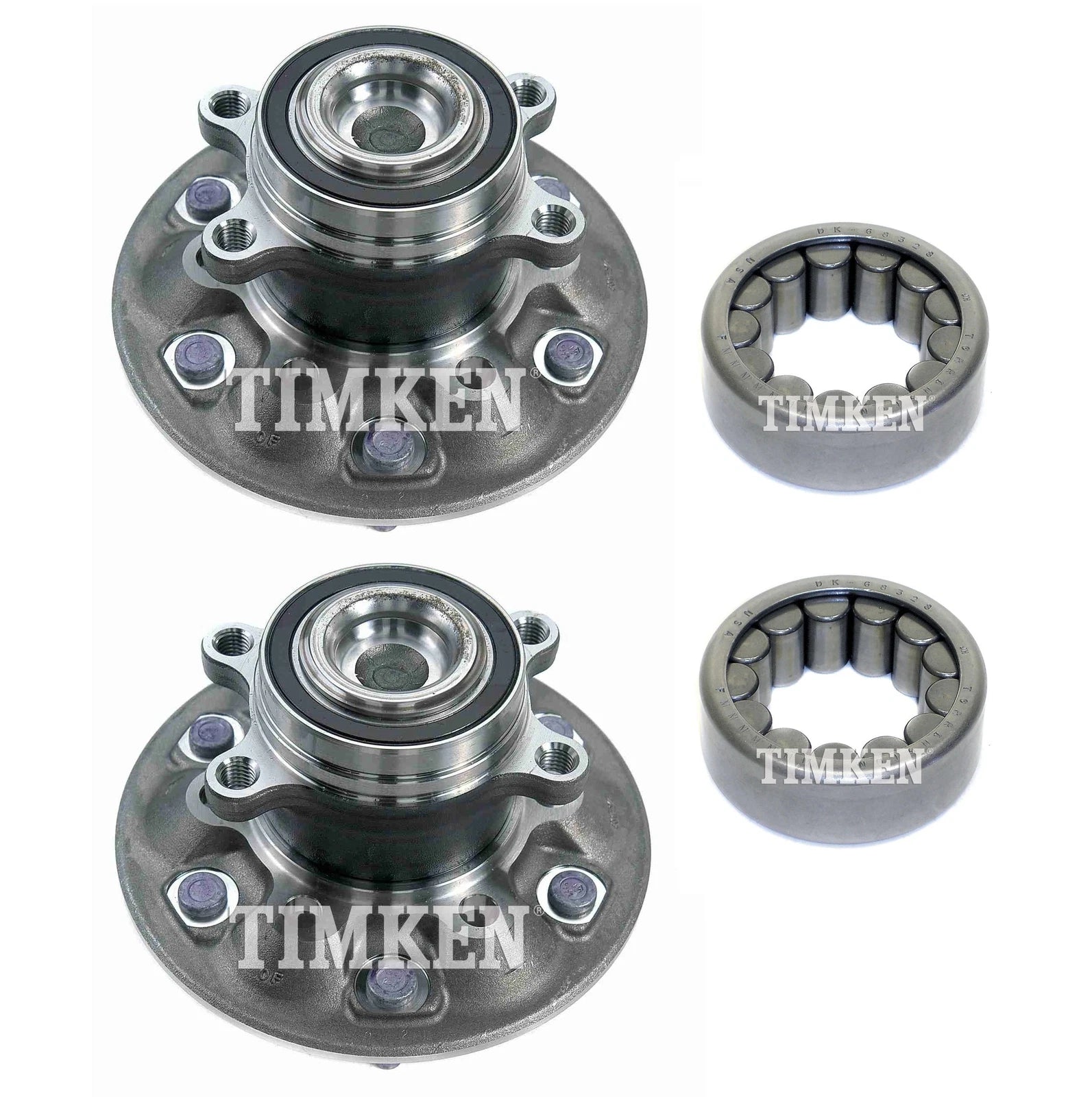 Front & Rear Wheel Bearings & Hubs Kit for Colorado Canyon (2004–2005)