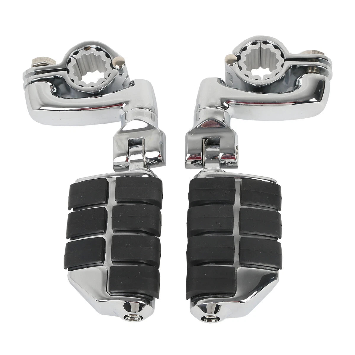 Set of 4 Chrome Highway Footpegs for Harley Touring