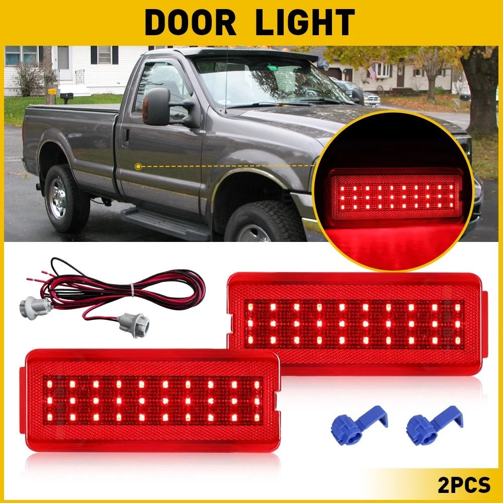 2X LED Interior Door Panel Courtesy Light for Ford F250 F350 (1997–2003)