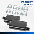 18Pcs 2.5" Mild Steel Mandrel Dual Exhaust Pipe Bend Kit for Custom Applications