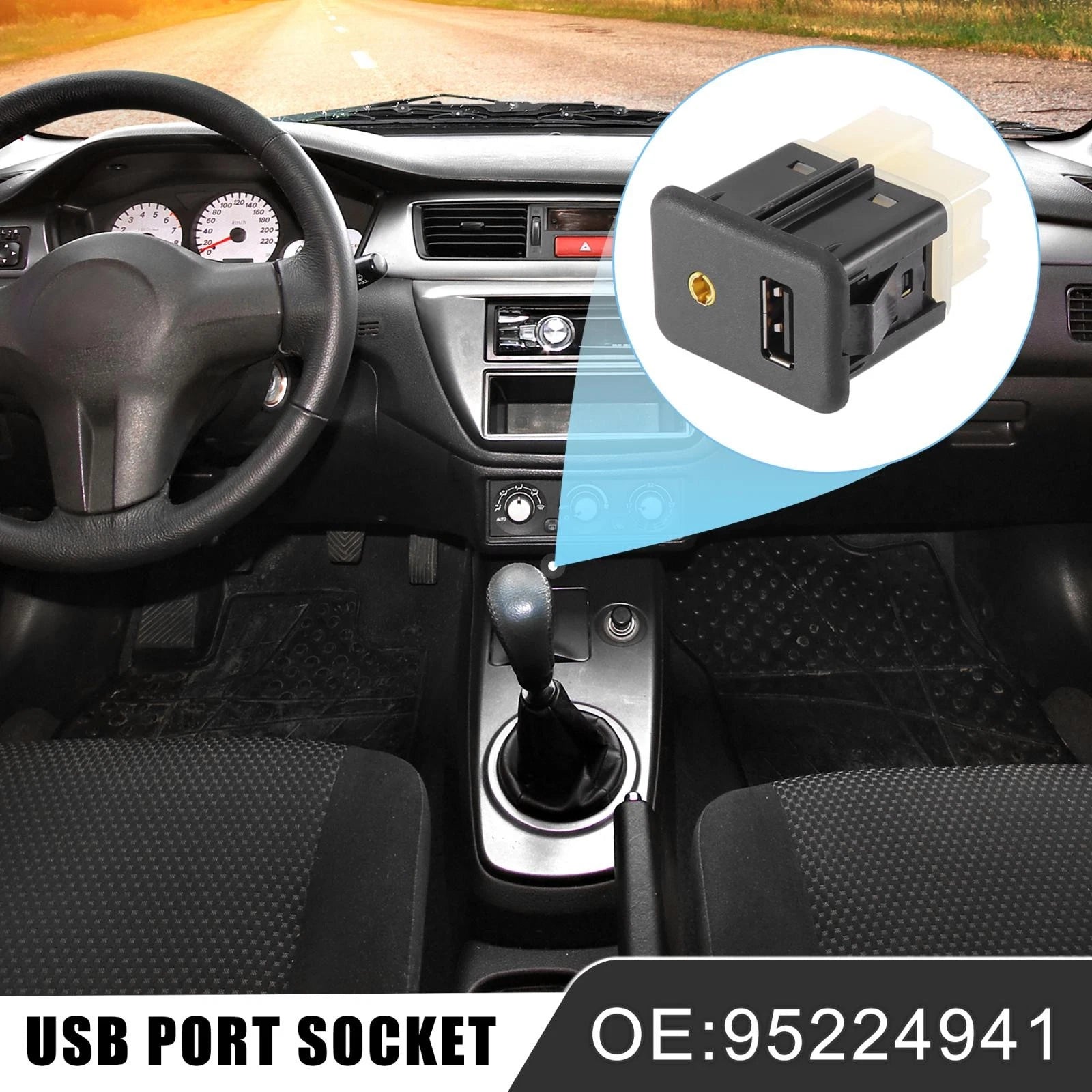 USB Port Socket Assembly for Chevrolet Sonic Trax Spark EV (2014–2016) 95224941