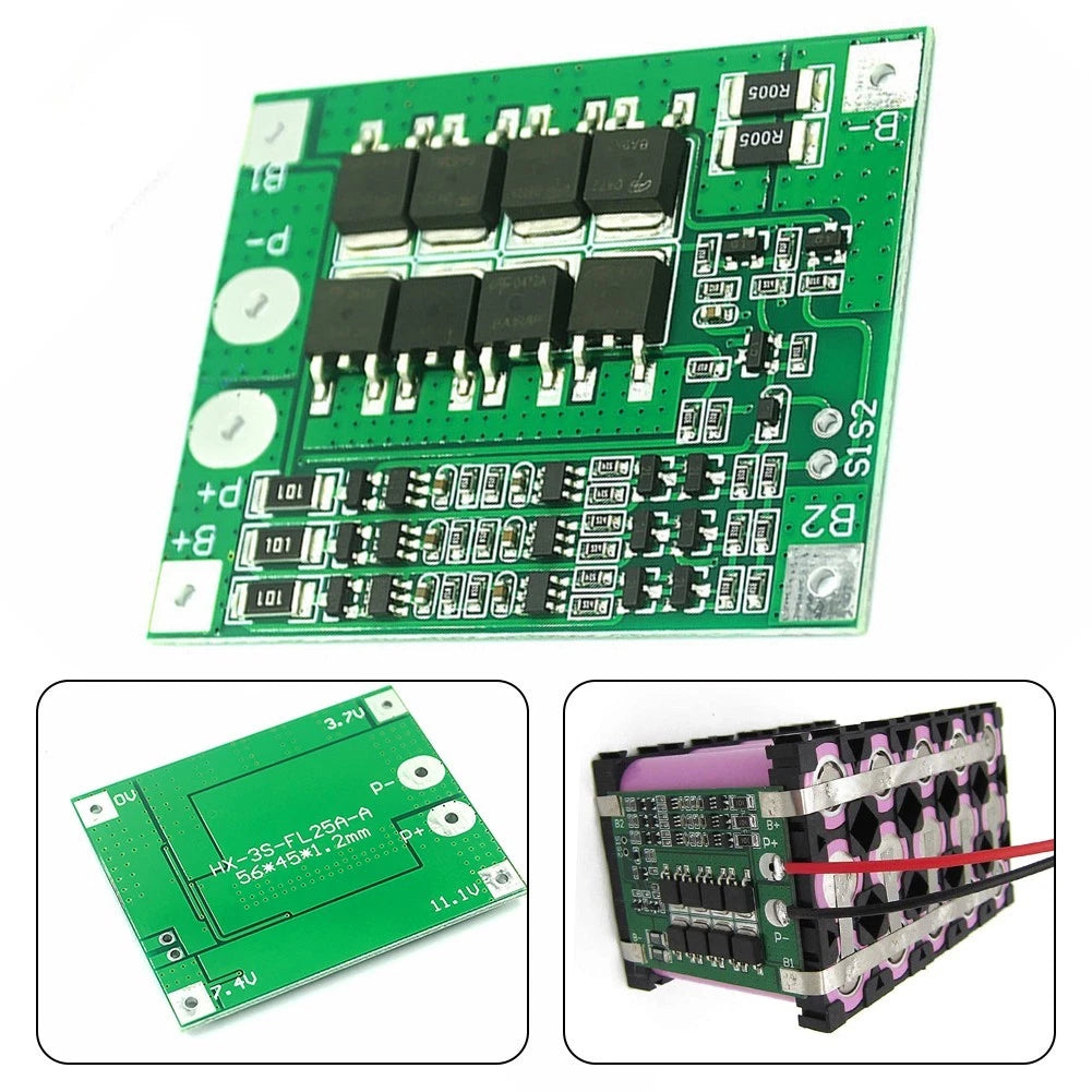 PCB Protection Board Step Up Boost 12.6V 25A 3S for Automotive Accessories