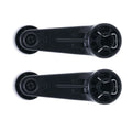 2 x Black FRONT LH+RH Window Crank Handle for Toyota Landcruiser (1969–2007)
