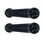 2 x Black FRONT LH+RH Window Crank Handle for Toyota Landcruiser (1969–2007)