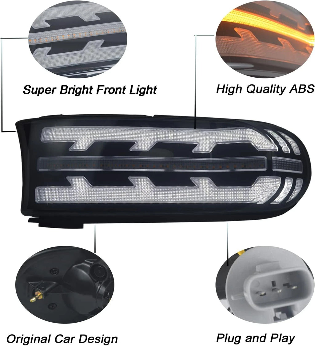 Switchback LED Headlight DRL Turn Signal Lamps for Toyota FJ Cruiser (2007–2021)