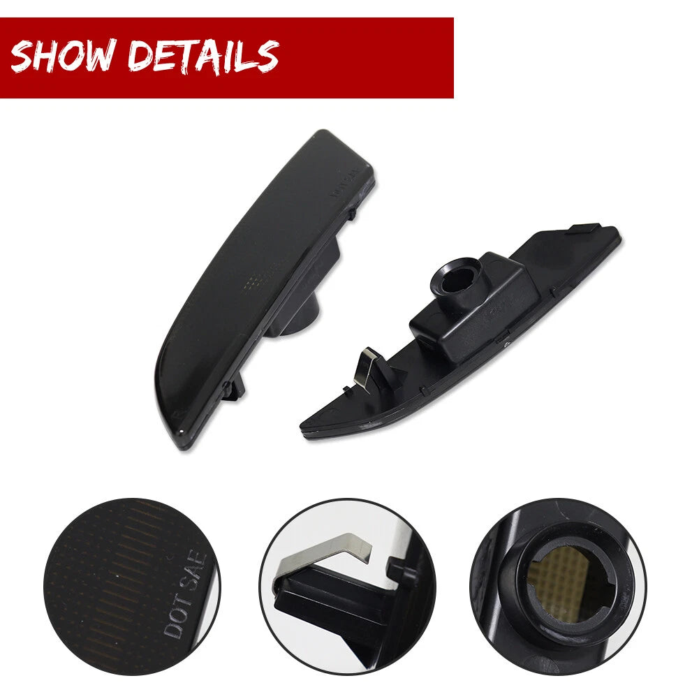 Smoked Black Rear Side Marker Housings Kit for Chrysler Crossfire (2004–2008)