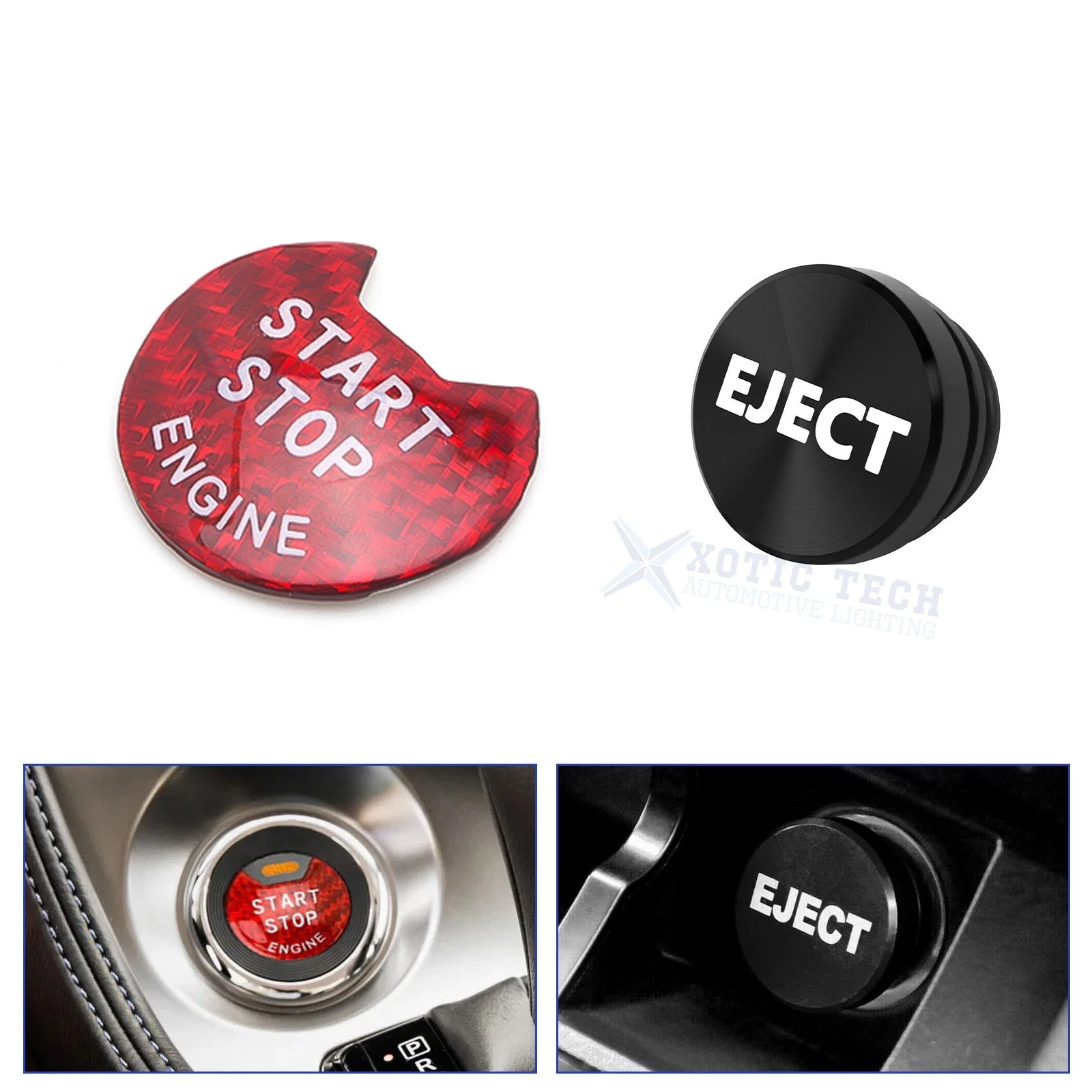 Carbon Fiber Engine Start Button Trim for Nissan Infiniti Q50 (2014–2015)
