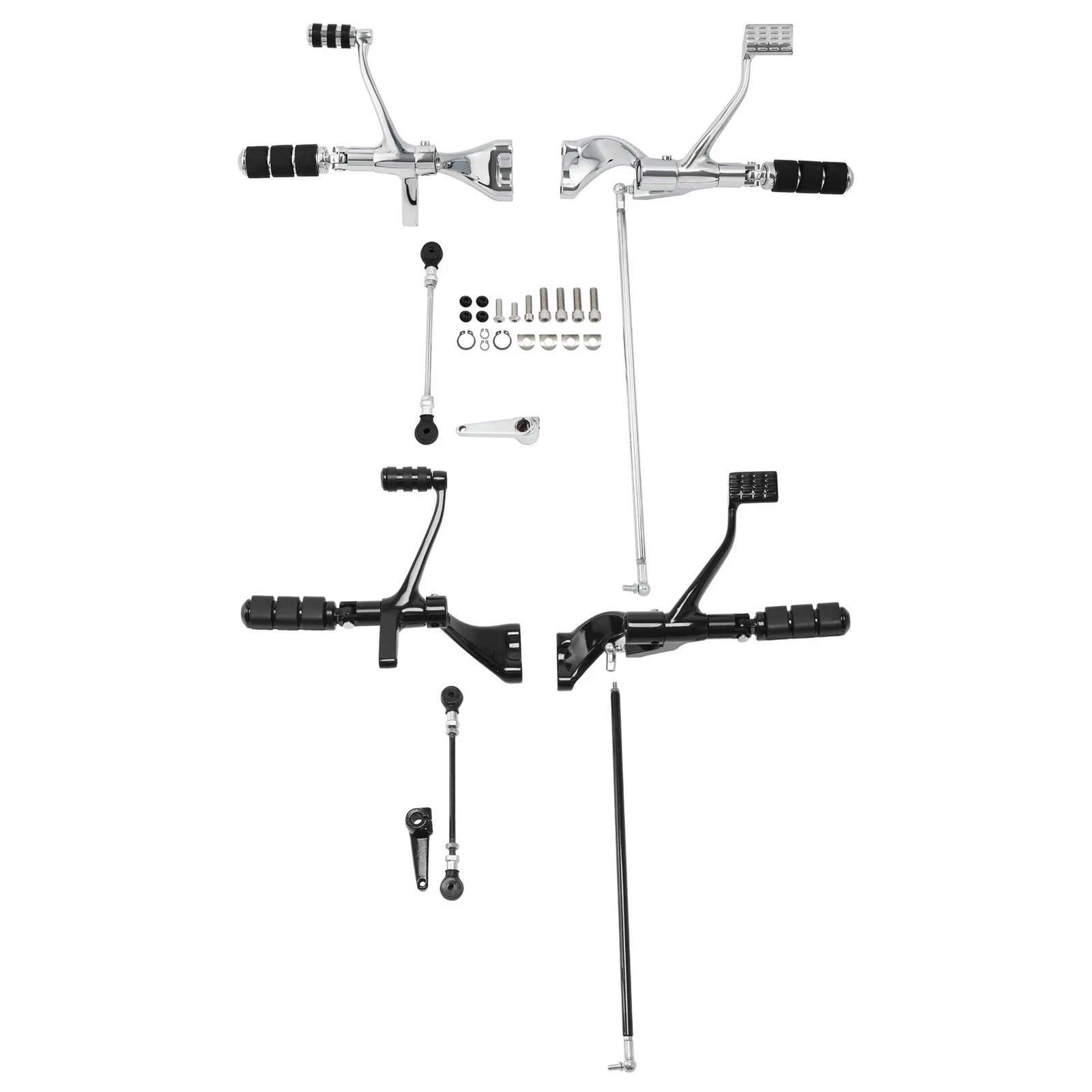 Forward Controls Pegs Lever for Harley Sportster 883 1200 (2004–2013) Chrome/Black