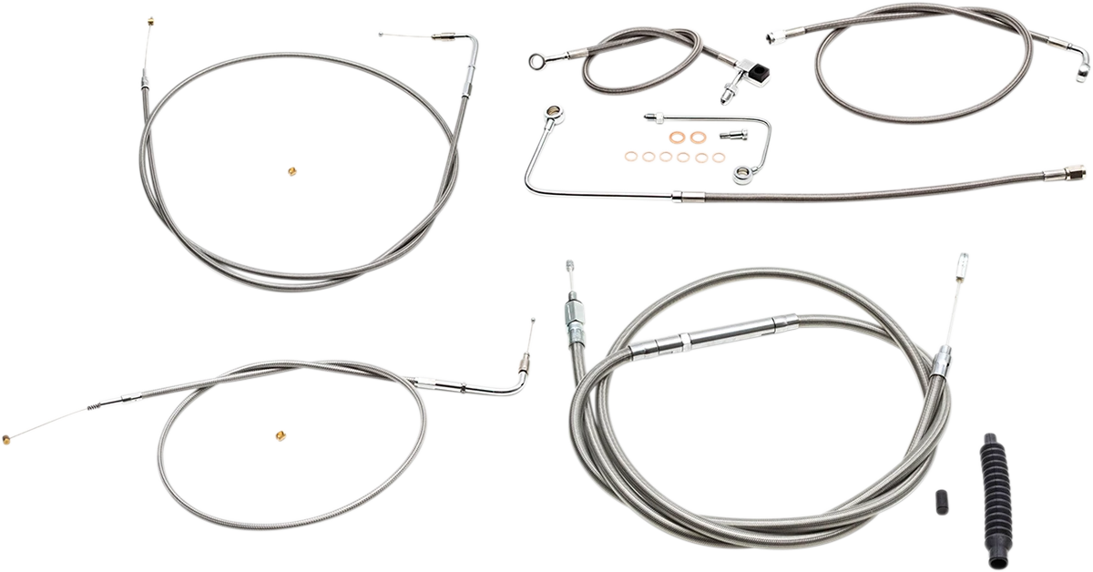 Handlebar Cable/Brake Line Kit for LA Choppers Ape Hanger (18" - 20")