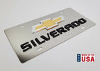 Chrome Bowtie Emblem License Plate 3D Gold Gloss for Chevy Silverado (2007–2019)