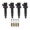 Set of 4 Ignition Coils & Spark Plugs for Toyota Celica Vibe (2000–2005)