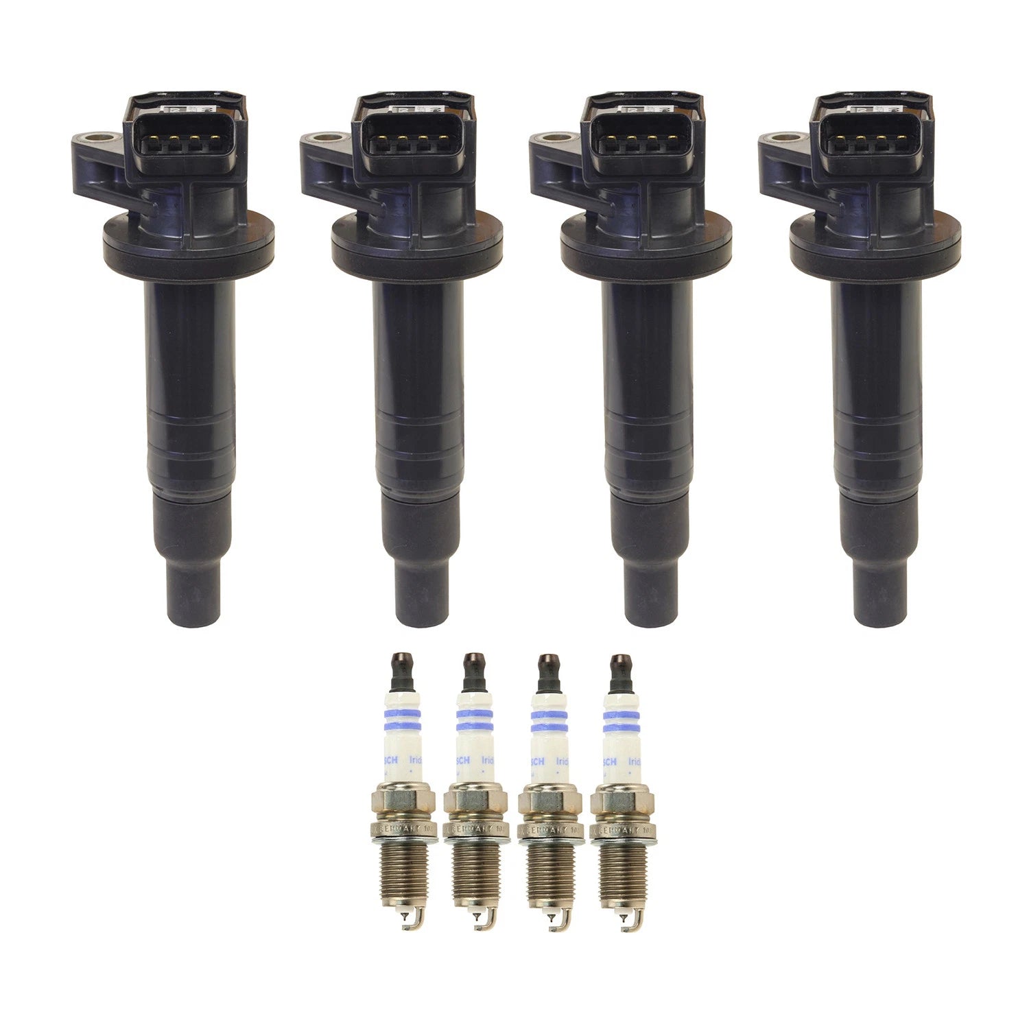 Set of 4 Ignition Coils & Spark Plugs for Toyota Celica Vibe (2000–2005)