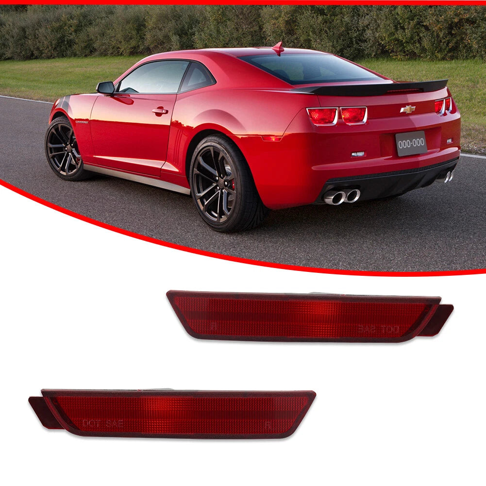 Red Lens Rear Side Marker Signal Lights Kit for Chevy Camaro (2010–2015)