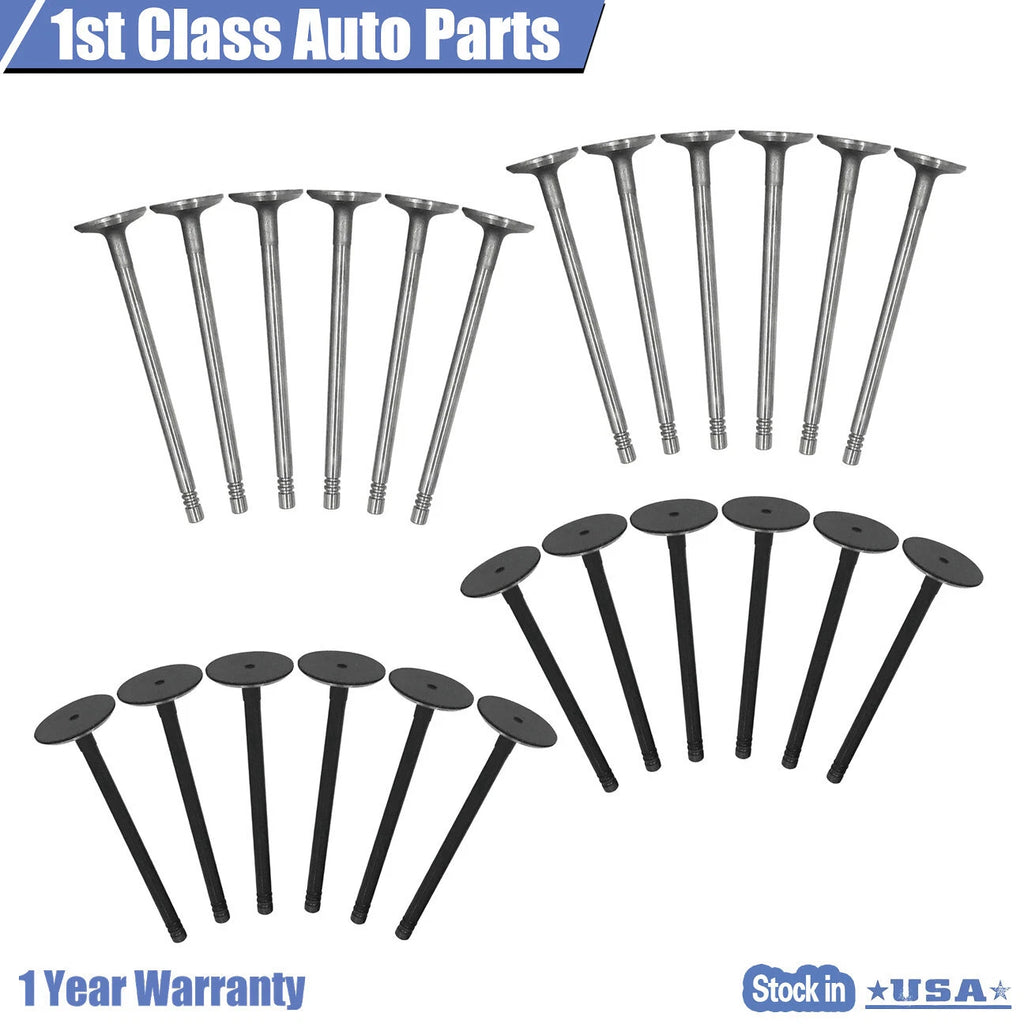 24PCS Intake Exhaust Engine Valve Kit for VIN 4, 6, G, K, J, M, V, X