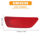 Pair Rear Bumper Reflector for Jeep Grand Cherokee, Compass, Dodge Journey (2005–2021)