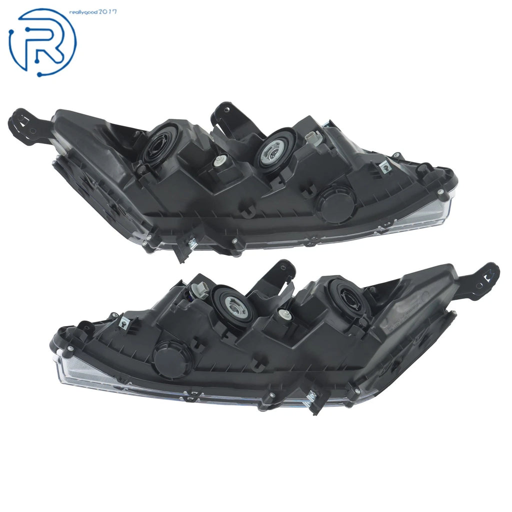 Set of 2 Black Headlight Assemblies for Honda Odyssey (2018-2020)