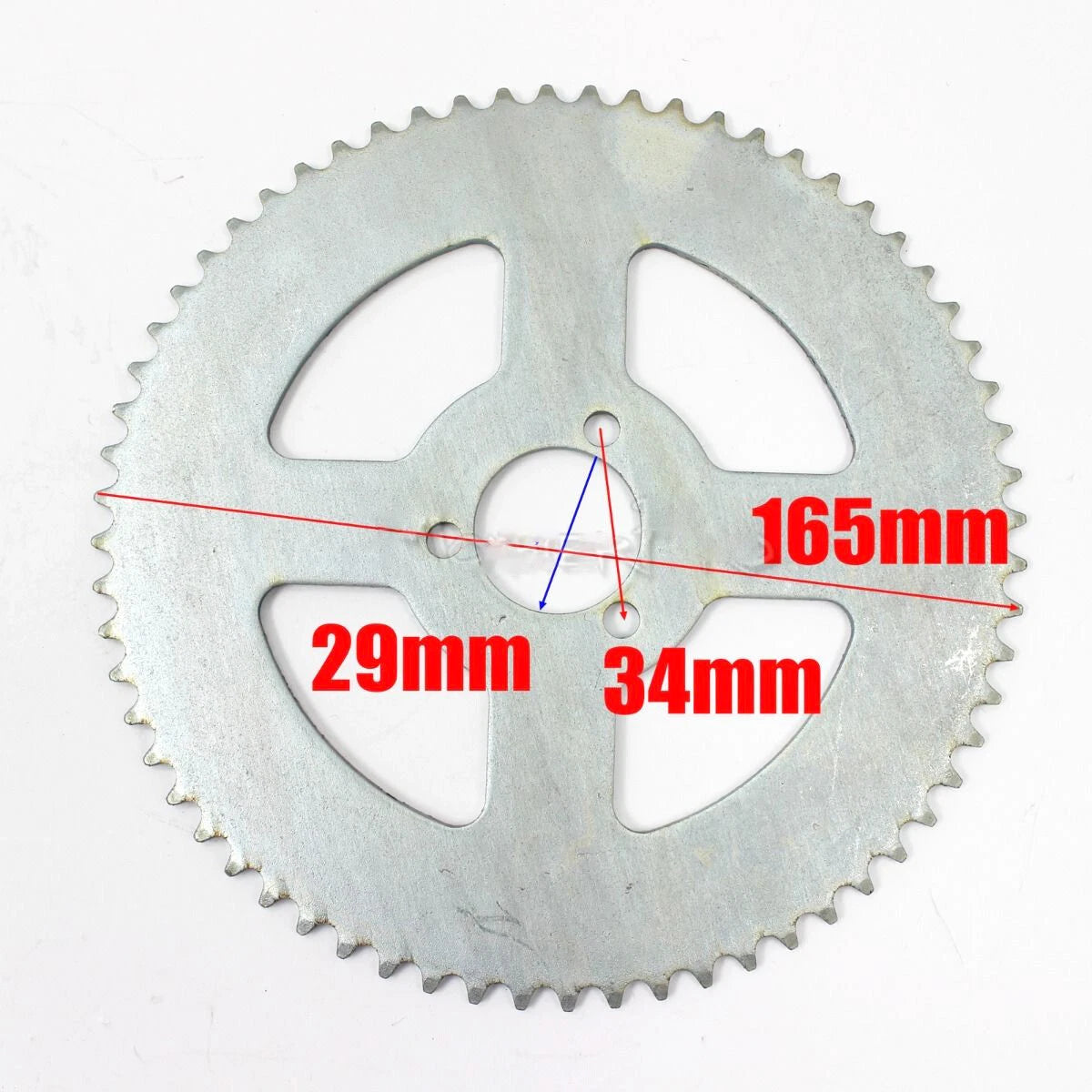 64 Teeth Rear T8F Chain Sprocket for 49cc Mini Pocket Quad ATV (43-49)