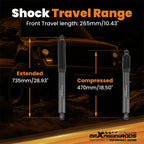 Set of 2 Front Nitrogen Shock Absorbers for Jeep Wrangler JK (2007–2018)