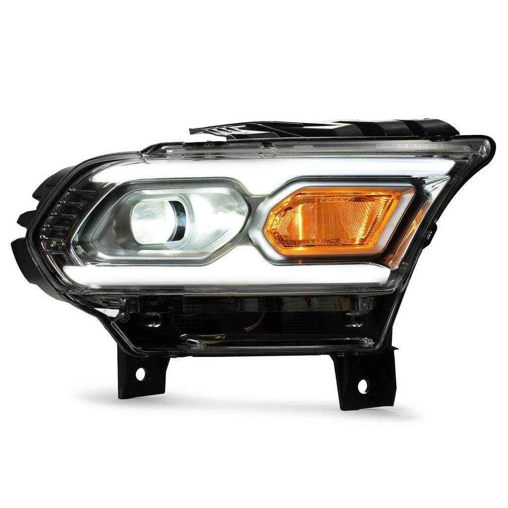 LED Headlight for Dodge Durango (2021–2025) w/Halogen Turn Signal Chrome Right