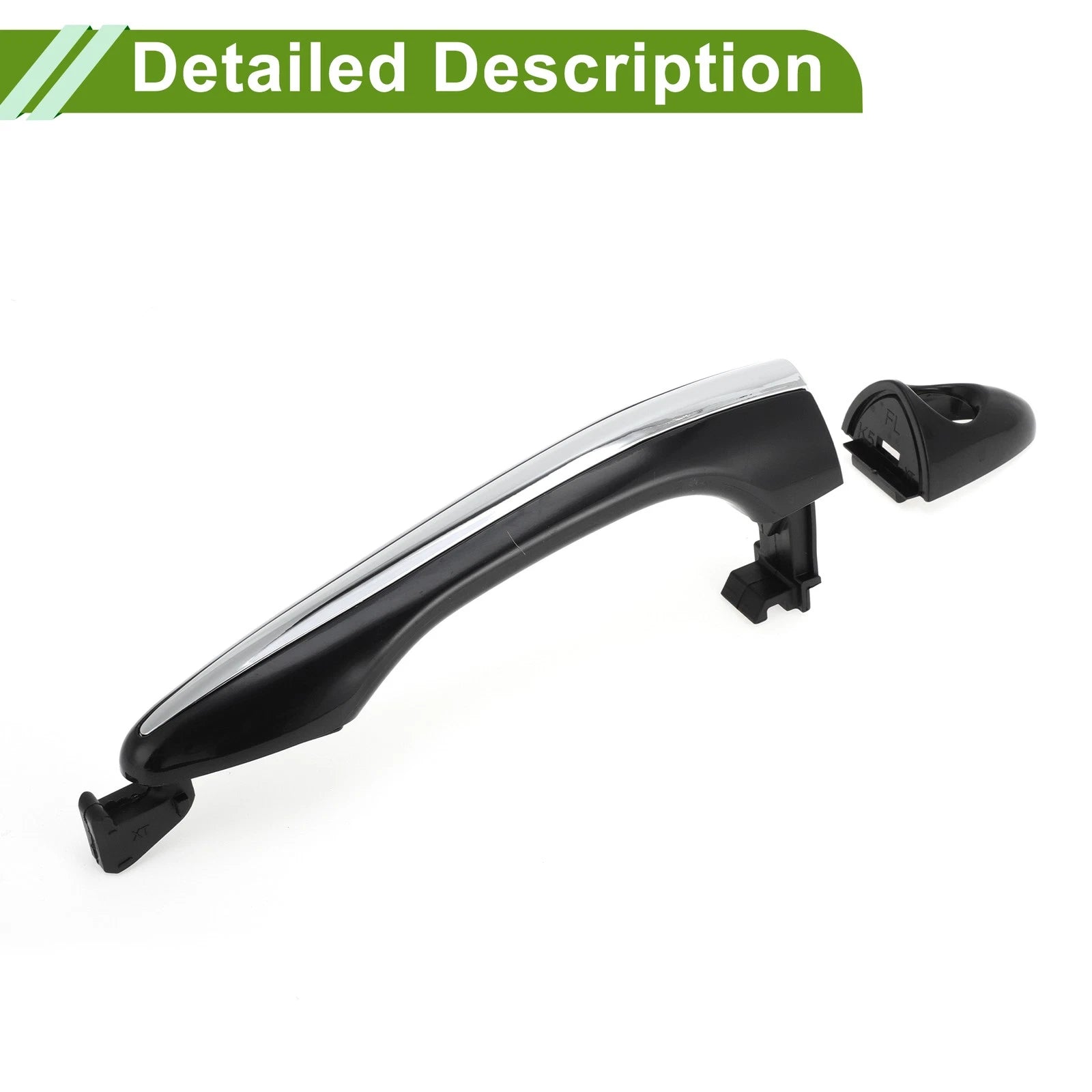 Exterior Door Handle for Hyundai (2011–2017) No. 826512T011 Black Silver Tone