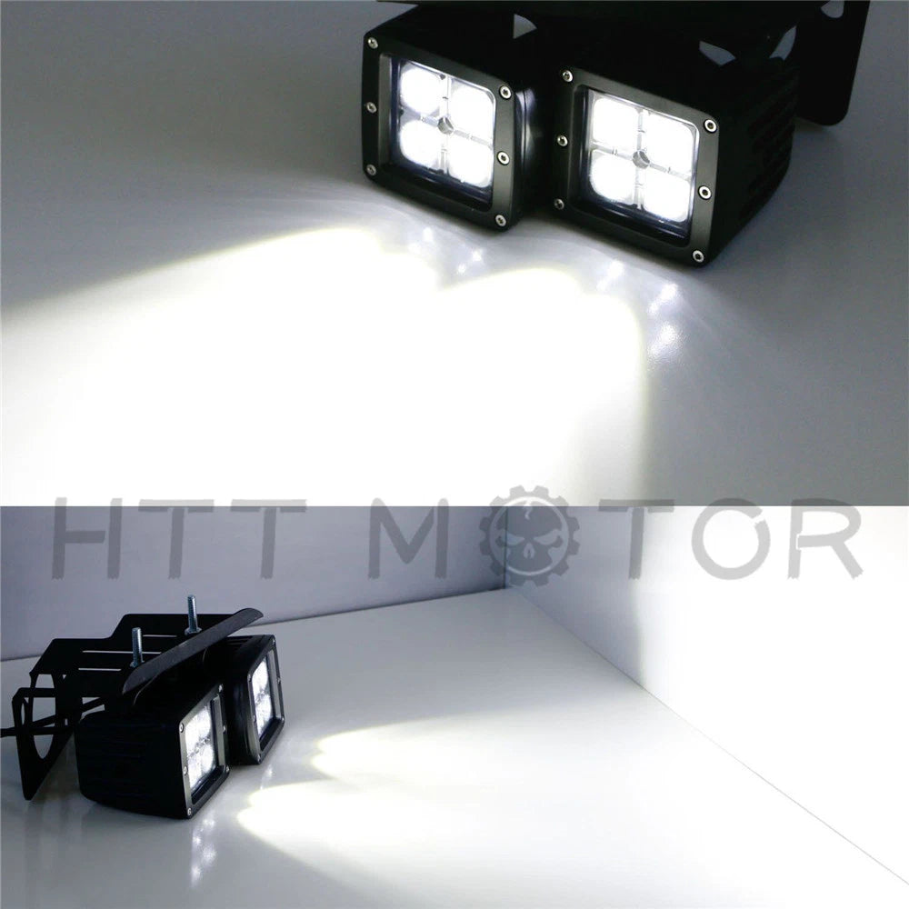 80W CREE LED Pods for Chevy Silverado (2007–2014) - Foglight Bracket/Wiring