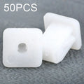 50pcs White Car Clips Square Fasteners Retainer for Fender Bumper Door Trim