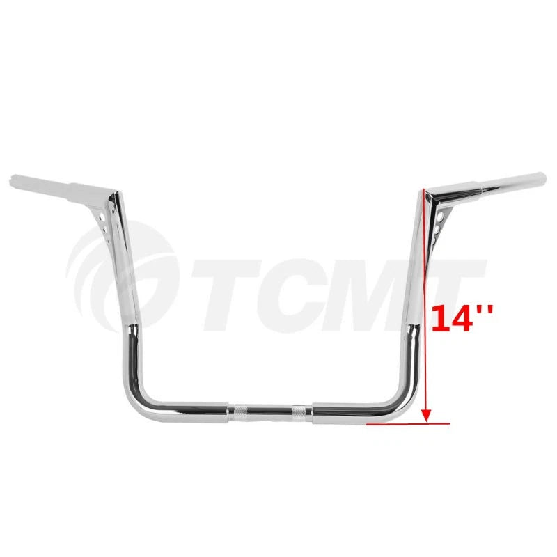 Chrome Ape Hanger Handlebar 12"/14"/16"/18" for Harley (1982–Present)