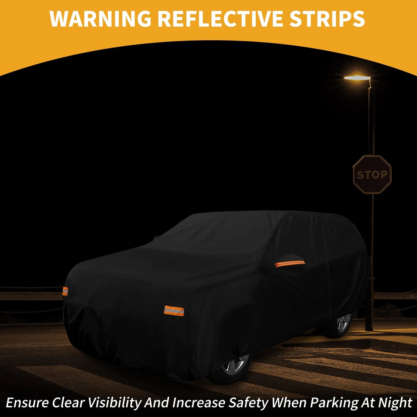 Waterproof Car Cover for Toyota Land Cruiser (190T-PU, Black)