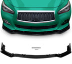 3PCS Front Bumper Lip for Infiniti Q50 (2014–2017) Glossy Black