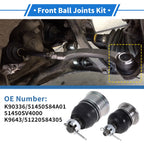 Set of 4 Front Upper & Lower Ball Joints for Honda Accord (1998–2002) No.K90336